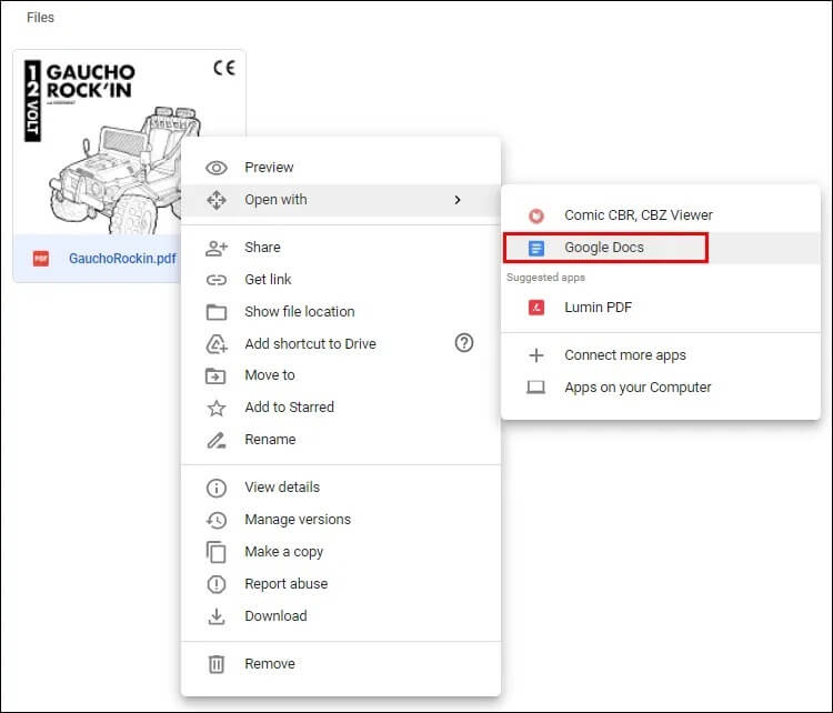 Screenshot_6-5-750x642 كيفية تحويل ملف PDF إلى مستند Google و Doc قابل للتحرير إلى PDF