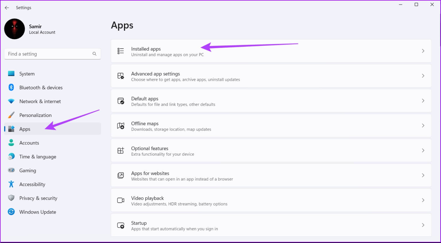 Select-Apps-and-Click-Installed-Apps-1536x848-1-1536x848 أفضل 8 طرق لإصلاح عدم تنزيل تطبيق Xbox للألعاب على Windows 10 و Windows 11