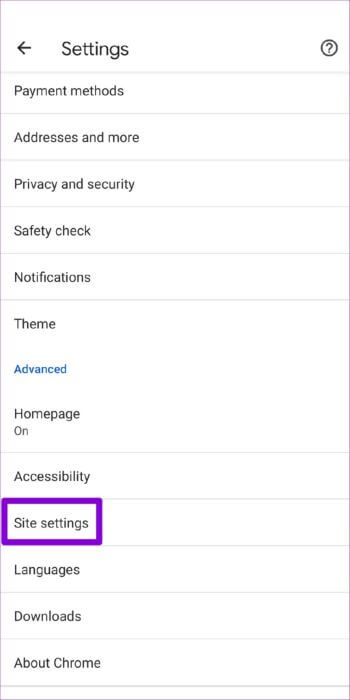 Site-Settings-in-Chrome-for-Android-512x1024-1-350x700 كيفية تعطيل أو تمكين خدمات الموقع في Google Chrome