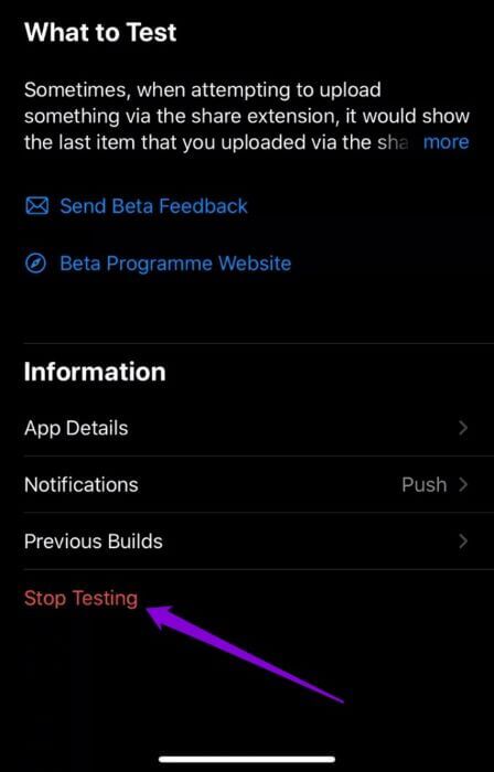 Stop-Testing-Telegram-655x1024-1-448x700 أفضل 6 طرق لإصلاح استمرار Telegram في التعطل على Android و iPhone