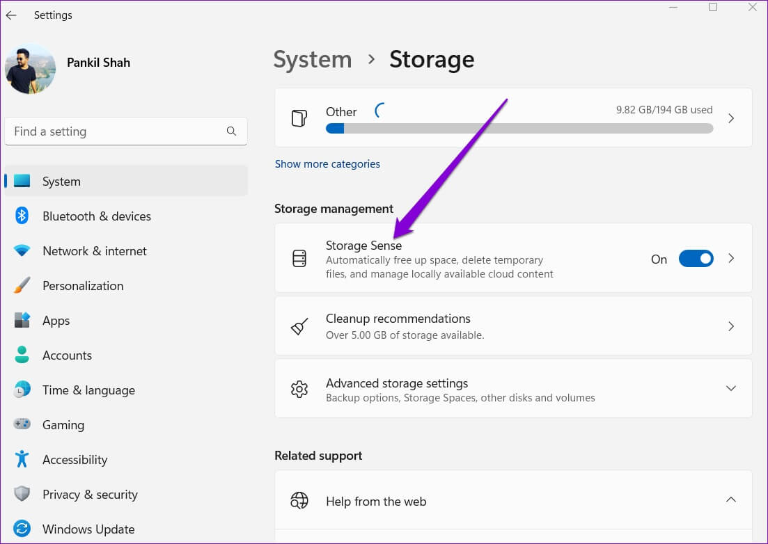Storage-Sense-on-Windows-1103x782 أفضل 3 طرق لحذف الملفات المؤقتة على Windows 11