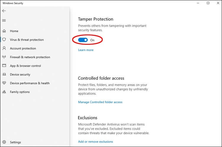 Tamper-protection-1-750x499 كيفية تعطيل برنامج Windows Defender في Windows 11