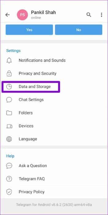 Telegram-Data-and-Storage-2-513x1024-1-351x700 أفضل 6 طرق لإصلاح استمرار Telegram في التعطل على Android و iPhone