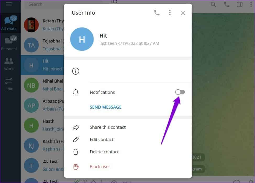 Unmute-User-on-Telegram-974x702 أفضل 7 طرق لإصلاح عدم عمل إشعارات Telegram على Windows 10 و Windows 11