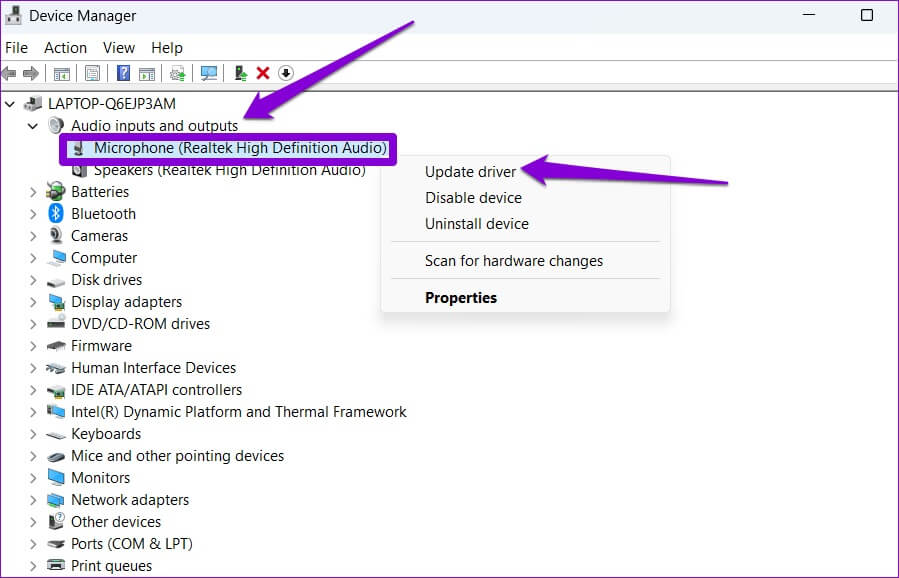 Update-Microphone-Driver-899x578 أفضل 7 طرق لإصلاح مشكلة عدم عمل الميكروفون على Windows 11
