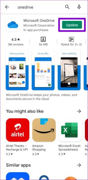 Update-OneDrive-on-Android-500x1024-1-342x700 أفضل 6 طرق لإصلاح استمرار Microsoft OneDrive في التعطل على Android