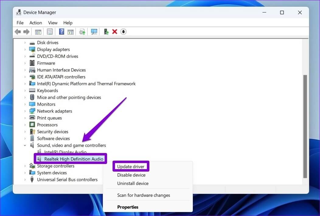 Update-Sound-Drivers-on-Windows-1-1052x710 أفضل 6 طرق للحصول على جودة صوت أفضل على Windows 11