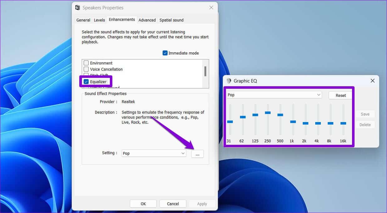 Use-Equalizer-on-Windows-1-1240x684 أفضل 6 طرق للحصول على جودة صوت أفضل على Windows 11