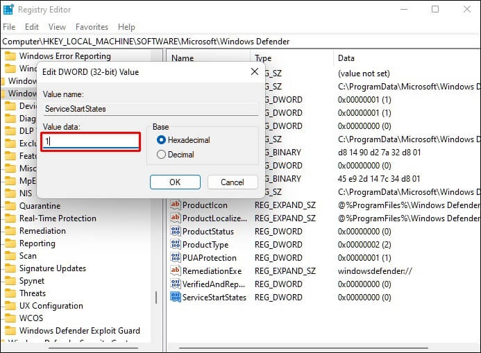 Value-1-693x509 كيفية تعطيل برنامج Windows Defender في Windows 11