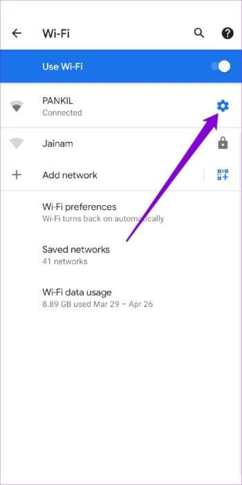 Wi-Fi-Network-Settings-on-Android-512x1024-1-350x700 كيفية إظهار و عرض ومشاركة كلمات مرور Wi-Fi على Android