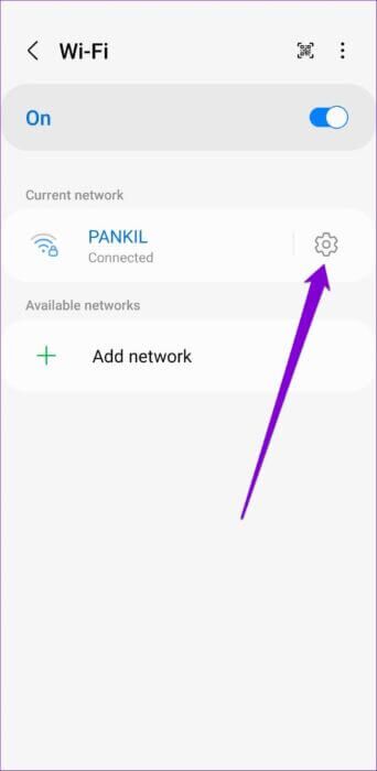 Wi-Fi-Network-Settings-on-Samsung-Phone-500x1024-1-342x700 كيفية إظهار و عرض ومشاركة كلمات مرور Wi-Fi على Android