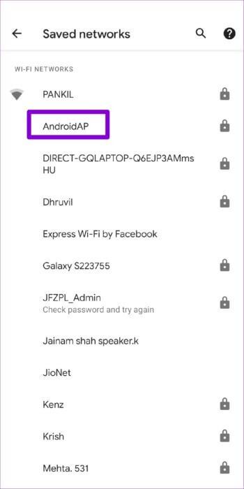 Wi-Fi-Networks-on-Android-512x1024-1-350x700 كيفية إظهار و عرض ومشاركة كلمات مرور Wi-Fi على Android