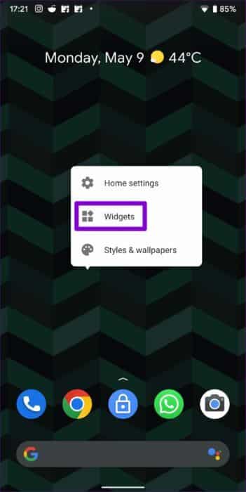 Widgets-on-Android-513x1024-1-351x700 أفضل 4 طرق لإعداد الاتصال السريع على Android