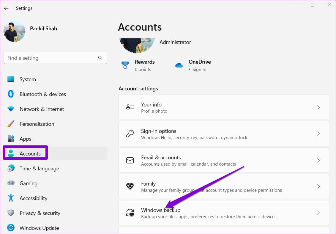 Windows-Backup-Settings-1131x787 كيفية تغيير اللغة الافتراضية على Windows 11