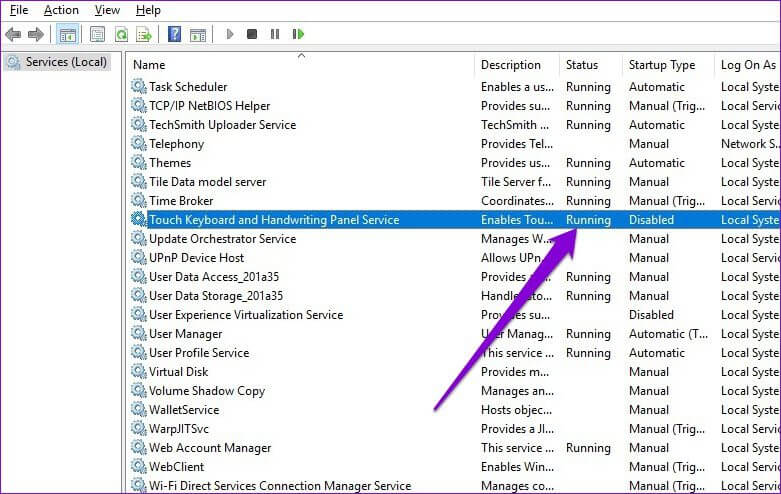 Windows-Services-781x494 أفضل 6 طرق لإصلاح عدم عمل لوحة المفاتيح على الشاشة على Windows 11