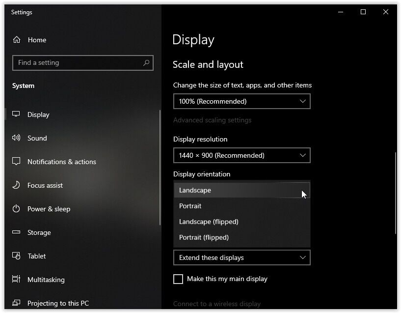 Windows-rotate-screen-via-Control-Panel-002-817x637 كيفية تدوير شاشة الكمبيوتر المحمول أو الكمبيوتر الشخصي: اقلب شاشتك على جانبها
