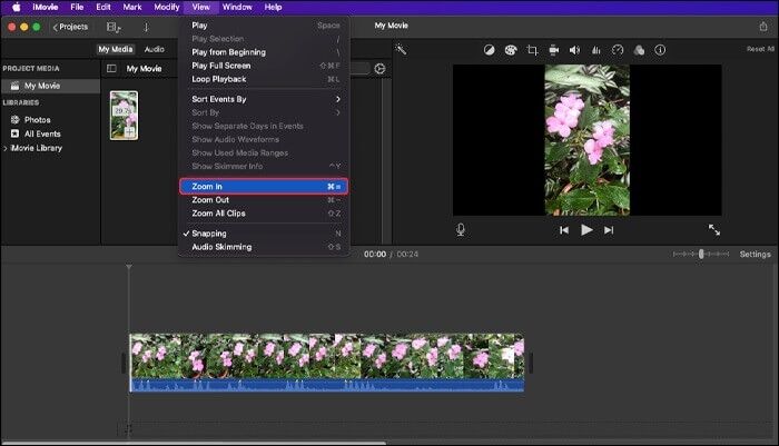 Zoom-in-700x401 كيفية قص مقاطع الفيديو في IMovie