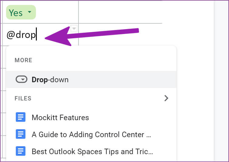 add-drop-down-753x534 كيفية إنشاء وإدارة المشاريع في محرر مستندات Google