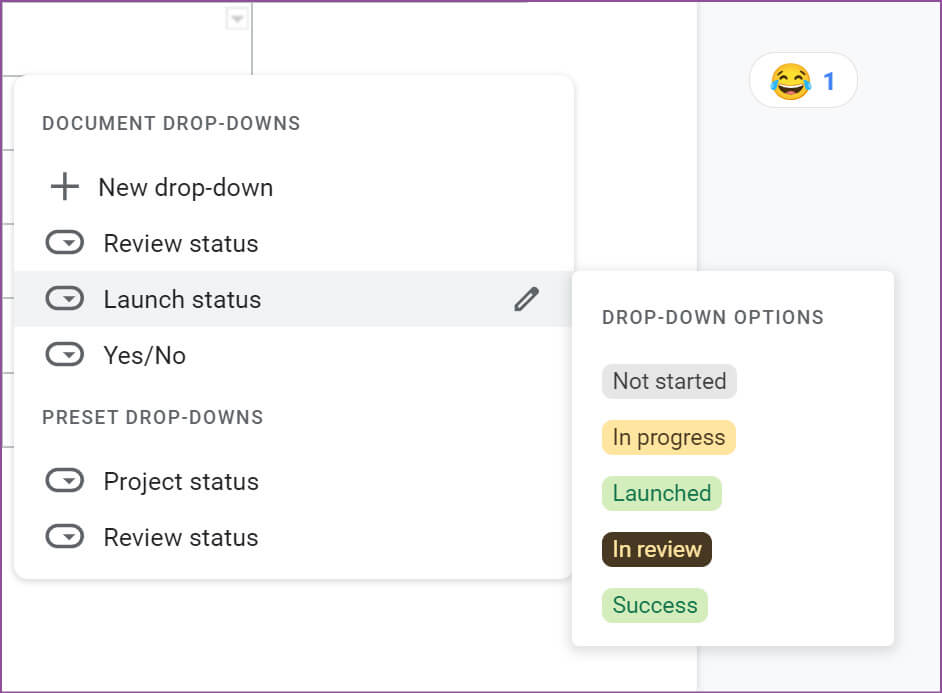 add-drop-down-to-google-docs-942x693 كيفية إنشاء وإدارة المشاريع في محرر مستندات Google