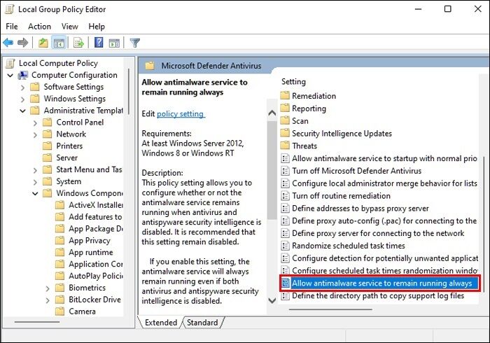 allow-antimalware-service-700x490 كيفية تعطيل برنامج Windows Defender في Windows 11
