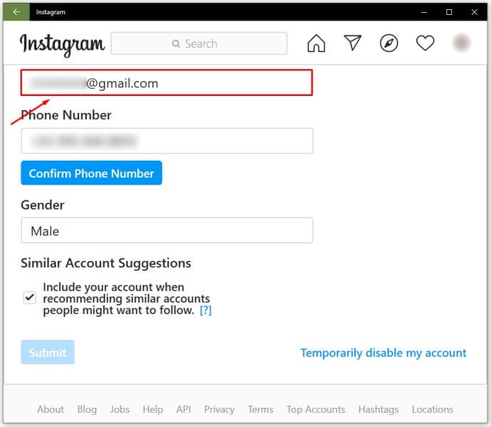 be3-690x601 كيفية تغيير عنوان بريدك الإلكتروني على Instagram