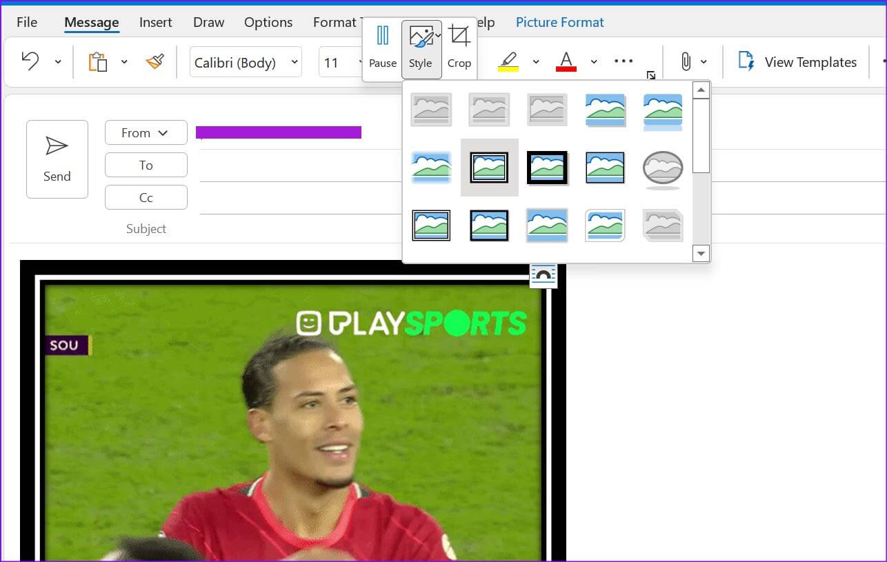 change-gif-style-1286x815 كيفية إرسال صور GIF في Microsoft Outlook و Gmail
