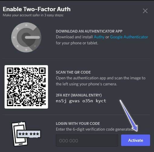 discord-desktop-activate-510x504 كيفية تمكين وتعطيل المصادقة الثنائية (2FA) على Discord