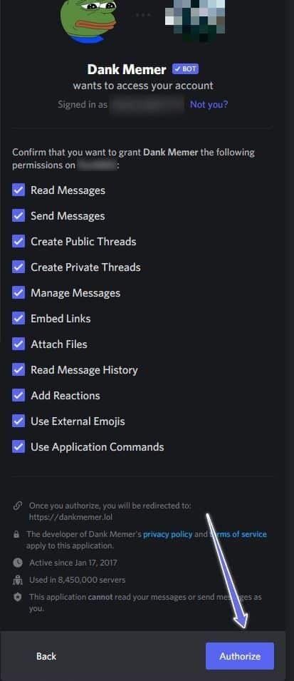 discord-desktop-authorize-413x955 كيفية إضافة روبوت إلى خادم Discord
