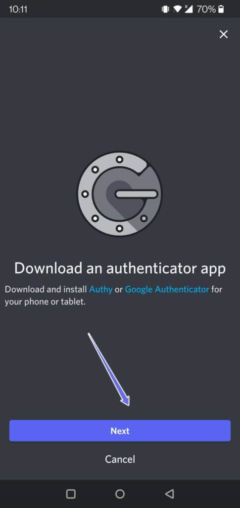 discord-mobile-authenticator-app-next-485x1024-1-485x1024 كيفية تمكين وتعطيل المصادقة الثنائية (2FA) على Discord
