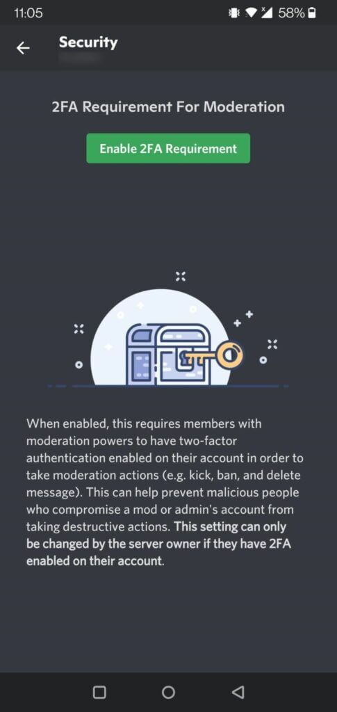 discord-mobile-enable-server-2fa-485x1024-1-485x1024 كيفية تمكين وتعطيل المصادقة الثنائية (2FA) على Discord