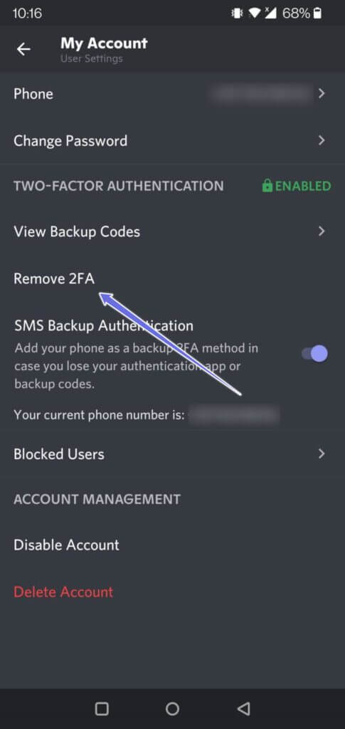 discord-mobile-remove-2fa-485x1024-1-485x1024 كيفية تمكين وتعطيل المصادقة الثنائية (2FA) على Discord