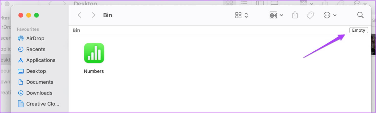 empty-recycle-bin-remove-numbers-app-mac-1536x464-1-1536x464 أفضل 6 طرق لإصلاح عدم فتح تطبيق Numbers على جهاز Mac