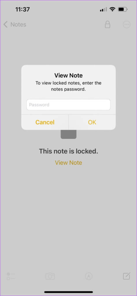 enter-password-to-unlock-note-iphone-474x1024-1-474x1024 أفضل 8 طرق لإصلاح عدم عمل معرف الوجه في Notes على iPhone