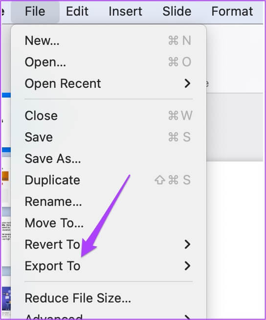 export-settings-keynote-mac-544x656 كيفية تكرار عرض الشرائح في Keynote على iPhone و Mac