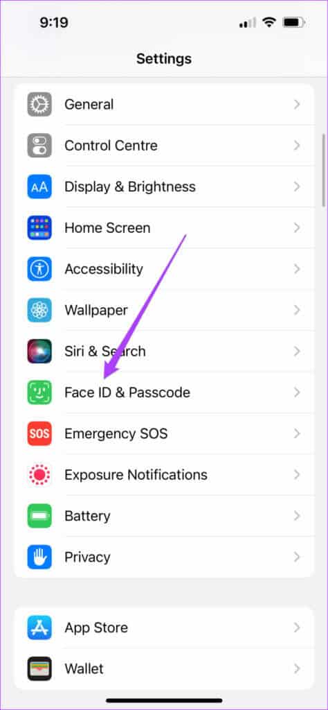 face-id-and-passcode-settings-iphone-474x1024-1-474x1024 أفضل 8 طرق لإصلاح عدم عمل معرف الوجه في Notes على iPhone