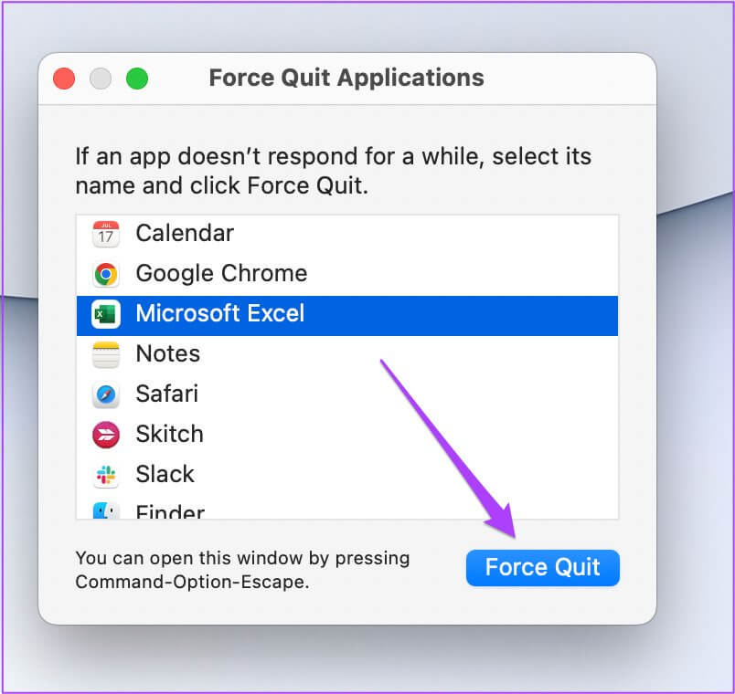 force-quit-microsoft-excel-mac-804x760 أفضل 7 طرق لإصلاح عدم فتح Microsoft Excel على نظام Mac