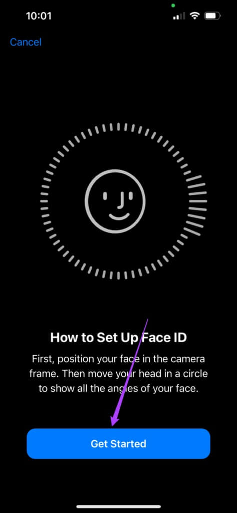 get-started-to-setup-face-ID-settings-iphone-473x1024-1-473x1024 أفضل 8 طرق لإصلاح عدم عمل معرف الوجه في Notes على iPhone