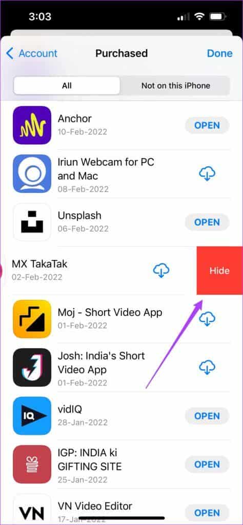 hide-apps-on-iphone-474x1024-1-474x1024 كيفية إخفاء سجل شراء التطبيقات على iPhone و iPad و Mac
