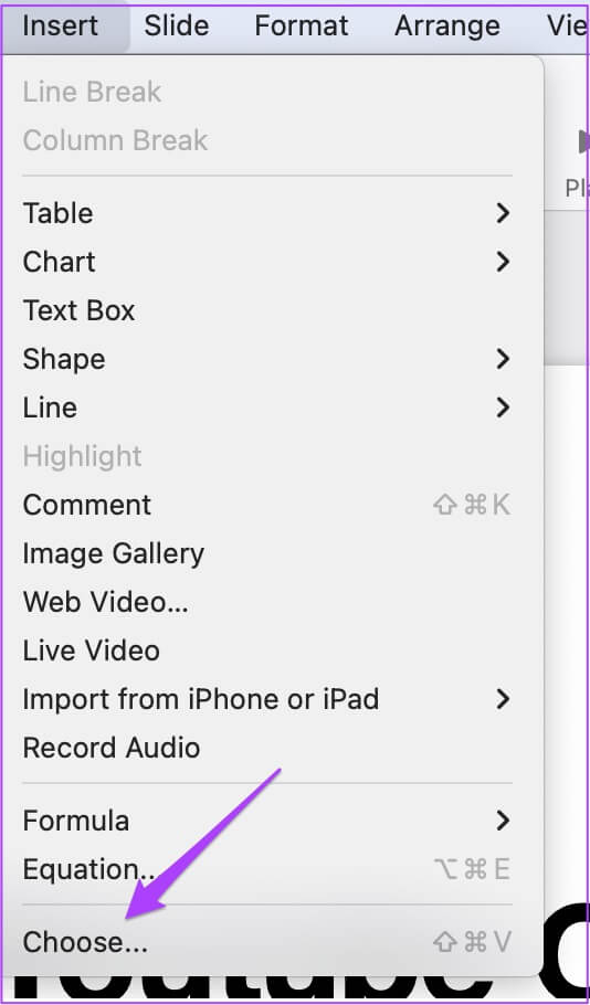 insert-file-keynote-mac-534x910 كيفية تكرار عرض الشرائح في Keynote على iPhone و Mac
