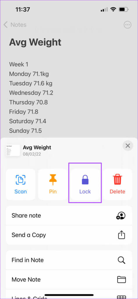 lock-note-notes-app-iphone-474x1024-1-474x1024 أفضل 8 طرق لإصلاح عدم عمل معرف الوجه في Notes على iPhone