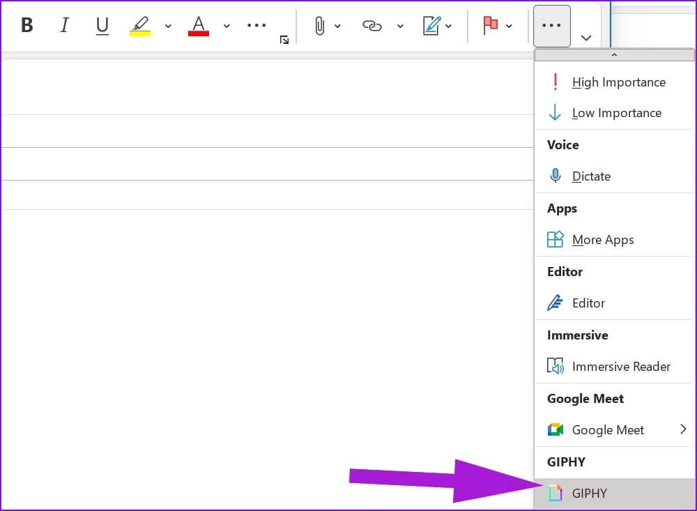 open-giphy-store-1000x733 كيفية إرسال صور GIF في Microsoft Outlook و Gmail