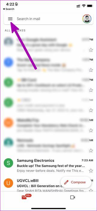 open-hamburger-menu-323x700 أفضل 7 طرق لإصلاح عدم إرسال Instagram لرموز الأمان
