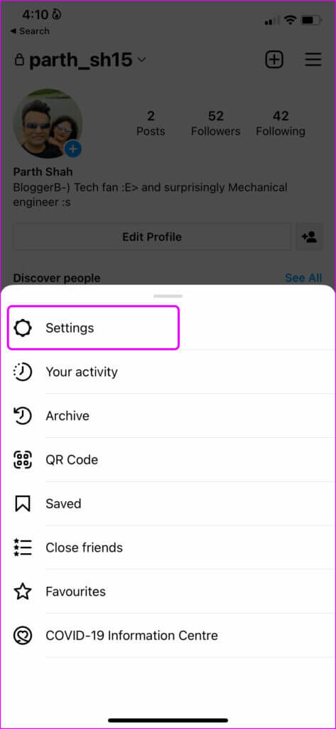 open-instagram-settings-fix-instagram-action-blocked-error-473x1024-2-473x1024 أفضل 5 طرق لإصلاح خطأ إجراء حظر Instagram