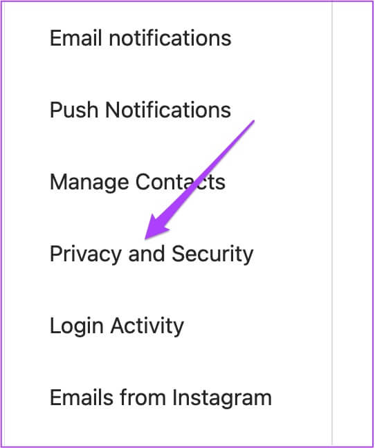 privacy-and-security-settings-instagram-desktop-542x648 كيفية إخفاء الإعجابات وعرض الحسابات على Instagram