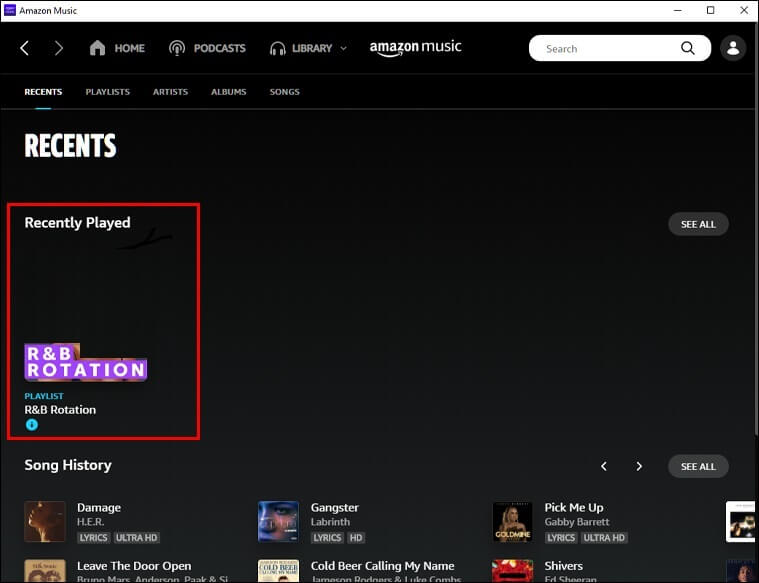 recent-759x583 كيفية تنزيل الموسيقى من Amazon Music