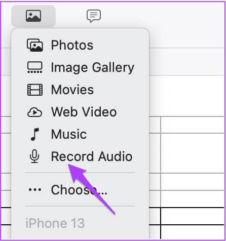 record-audio-in-numbers-app-mac-446x476 كيفية إضافة ملف صوتي في تطبيق Apple Numbers