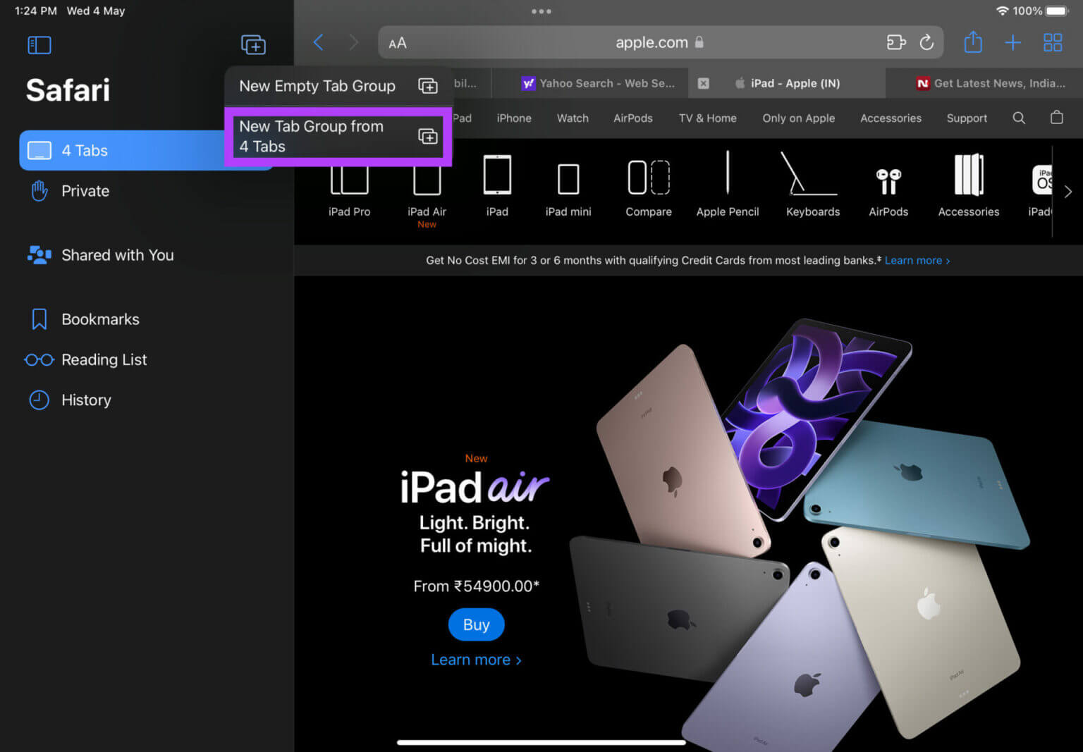 safari-tabs-7-1536x1067-1-1536x1067 كيفية استخدام مجموعات علامات التبويب في Safari على أجهزة Mac و iPhone و iPad