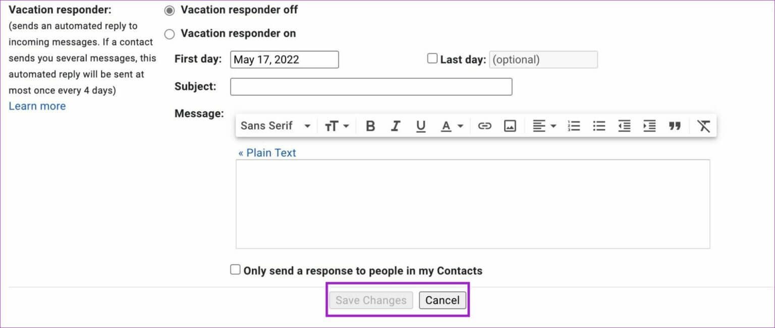 save-changes-in-gmail-1536x651-1-1536x651 كيفية تغيير نمط الخط في Gmail على الويب والجوال