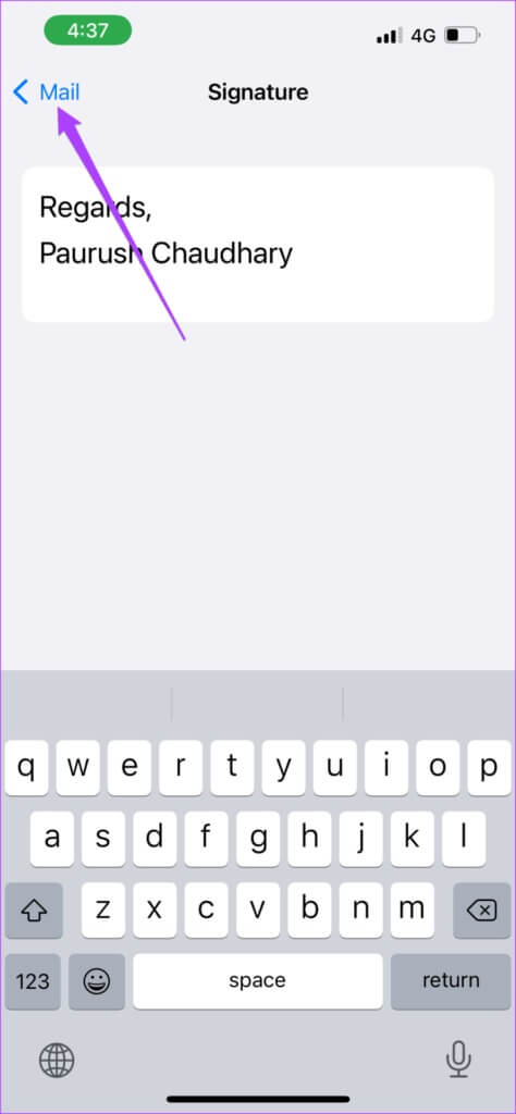 save-email-signature-mail-app-iphone-474x1024-1-474x1024 كيفية إضافة التوقيع في تطبيق Apple Mail على iPhone و iPad و Mac