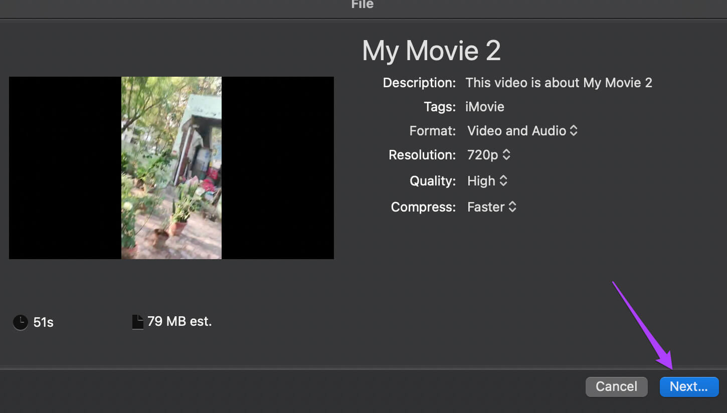 save-project-name-imovie-mac-1450x824 كيفية إضافة Theme Soundtrack في iMovie على iPhone و iPad و Mac